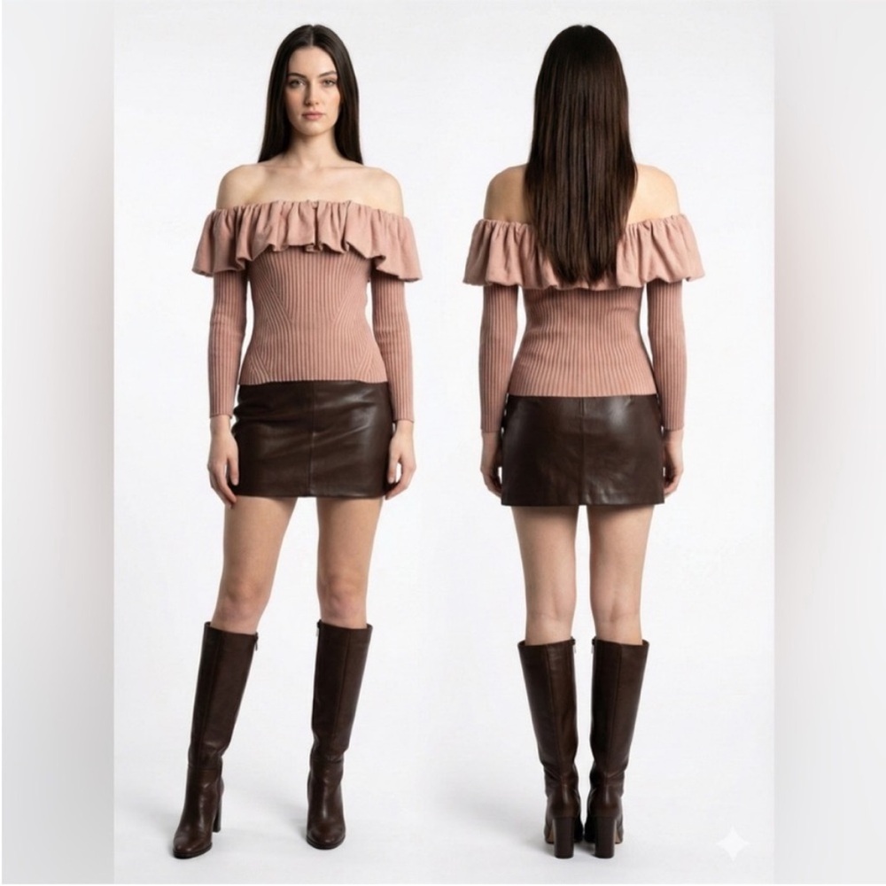 Jonathan Simkhai Ruched off shoulder top size S NWOT